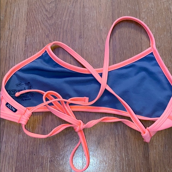 Jolyn coral bikini criss cross top - Picture 2 of 3